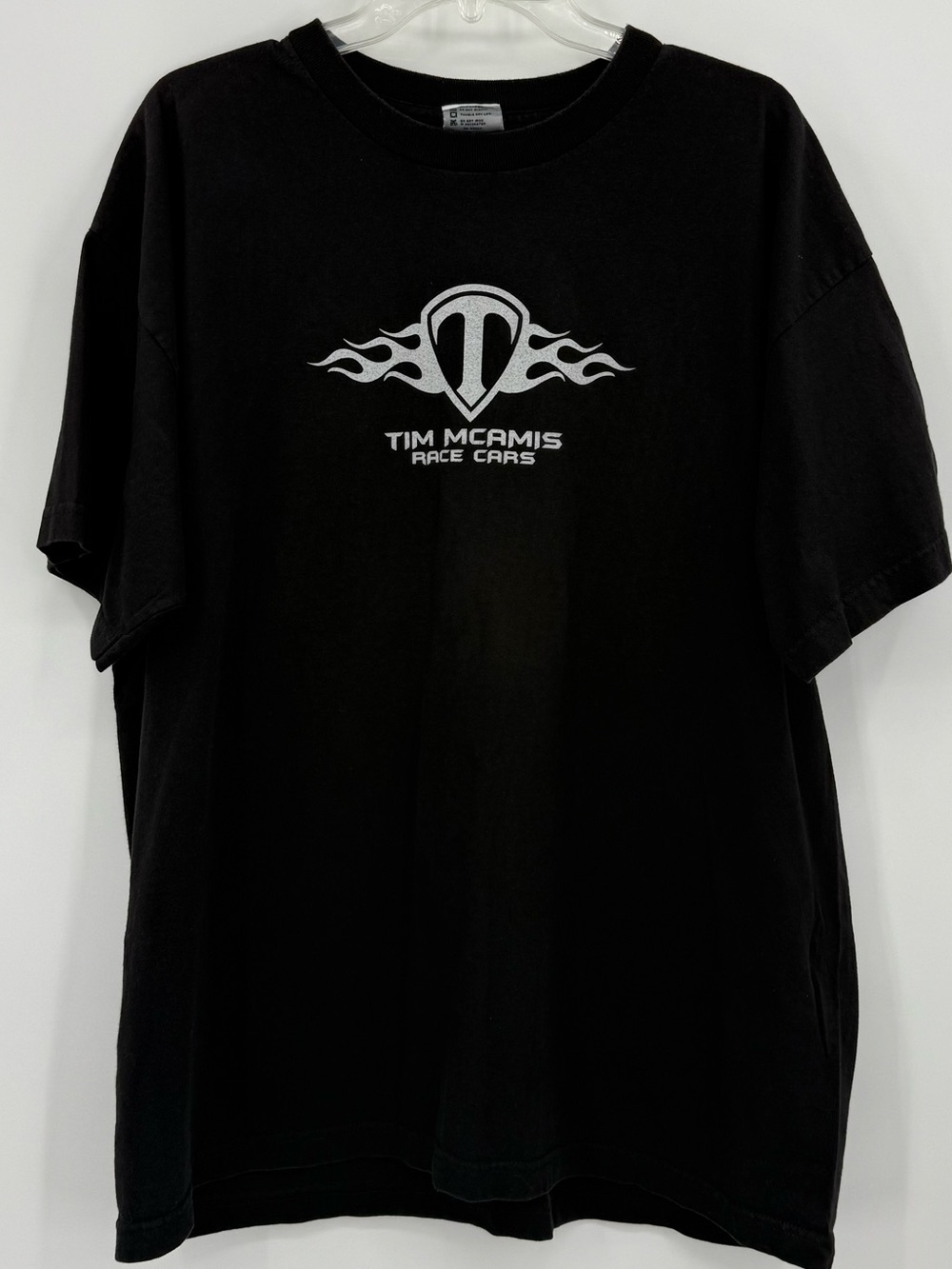 * Vintage Tim McAmis Race Cars T-Shirt 2XL Black Bayside USA Made Drag Racing
